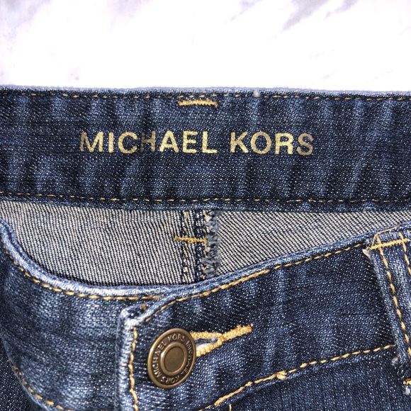 Michael Kors Dark Wash Bootcut Jeans Size 8 Petite - Picture 2 of 7